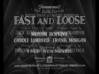 Fast and Loose (1930) download